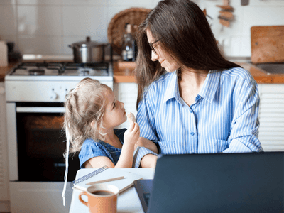 A mother researching how to reduce her child support payments