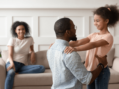 Parents getting back together with their child.