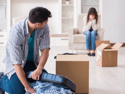 Partners disagree on how to sell a house because one refuses to leave.