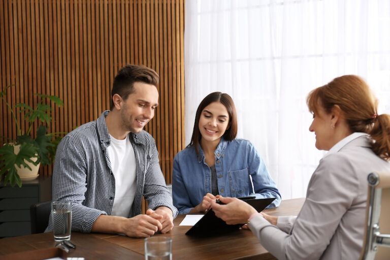 Father signing paperwork to become legal parent of child