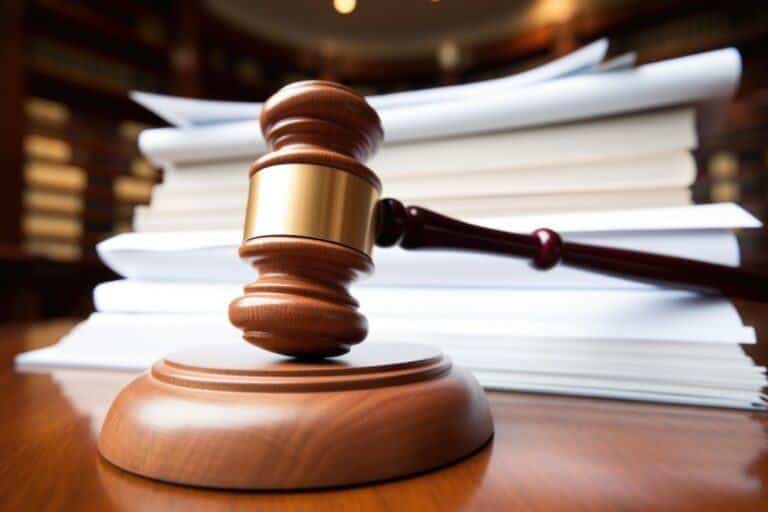 Gavel in a court room representing a court proceeding